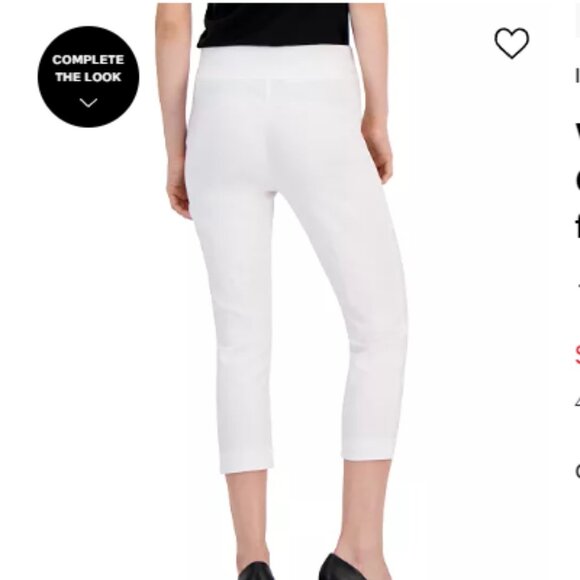 Alfani BRIGHT WHITE Women's Essential Capri Pull-on Tummy-Control Pants, US 6 - Picture 3 of 6